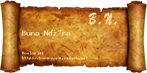 Buna Nóra névjegykártya